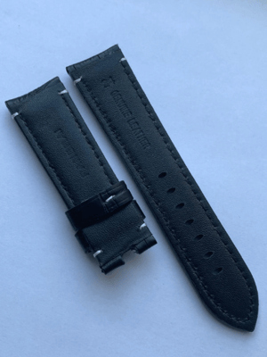 Image of Premium Quality Black Distressed Assolutamente Leather Strap Band for Panerai PAM 24mm without clasp
