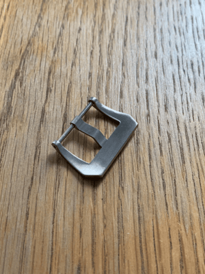 Image of For Panerai Brushed Silver Pre-V Pin Buckle Tongue Clasp 22mm