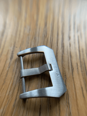 Image of For Panerai Brushed Silver Pre-V Pin Buckle Tongue Clasp 22mm