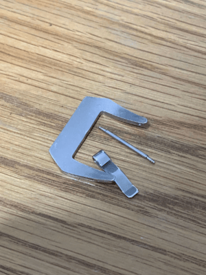 Image of Panerai Polished Silver Pre-V Pin Buckle Tongue Clasp for Luminor Radiomir Diver Watch Strap  20mm