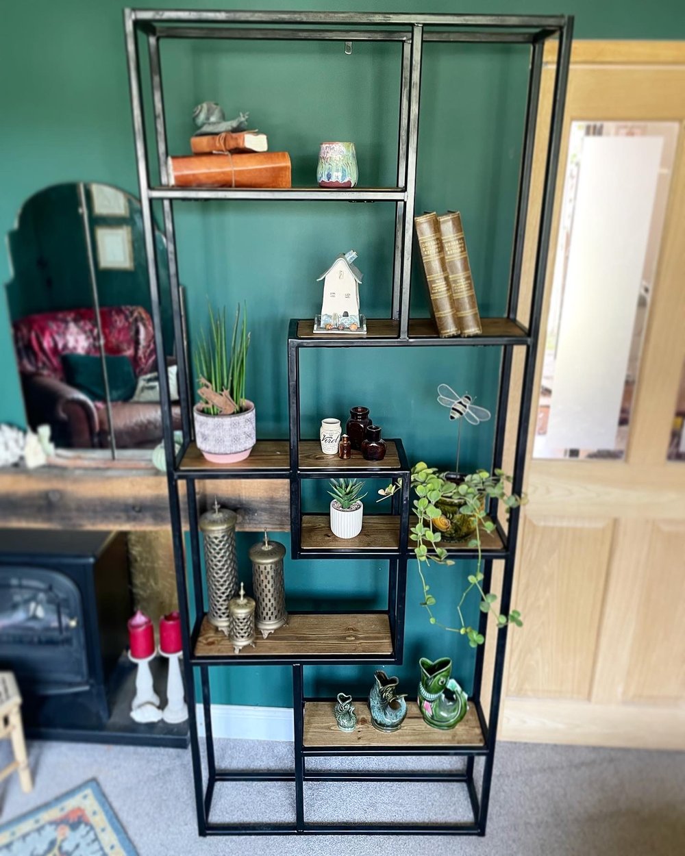 Industrial modern shelving unit
