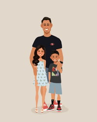Image 2 of Father and 2 kids portrait