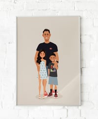 Image 1 of Father and 2 kids portrait