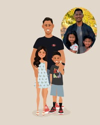 Image 3 of Father and 2 kids portrait