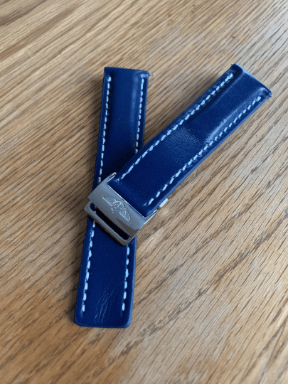Image of 22MM Breitling Genuine Leather Strap/Band With Breitling Deployment Clasp For Breitling Watch new