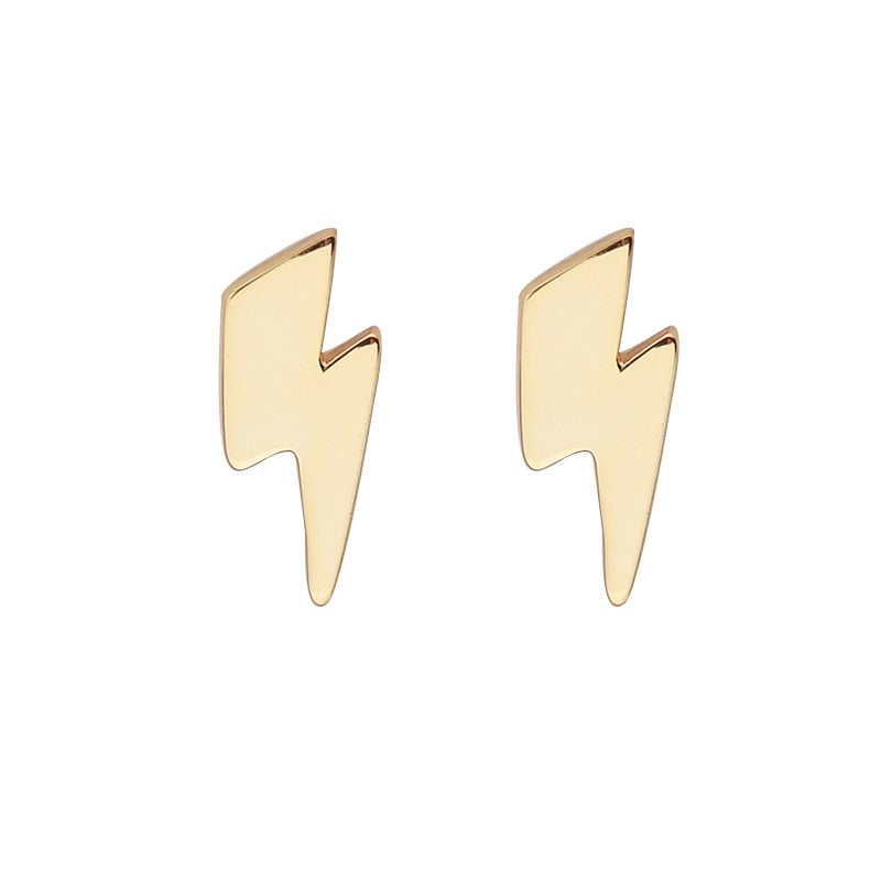 Lightning Bolt Stud Aladdin Sane Earrings - 925 Silver