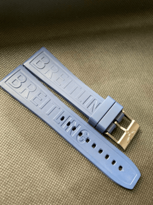 Image of Breitling New 24mm High Quality Replacement Rubber Strap With Steel Buckle For Breitling Watch