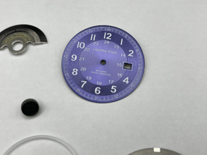 Image of Beautiful Hamilton Khaki Large Cased Gents Watch Casing Etc.(Purple Dial),