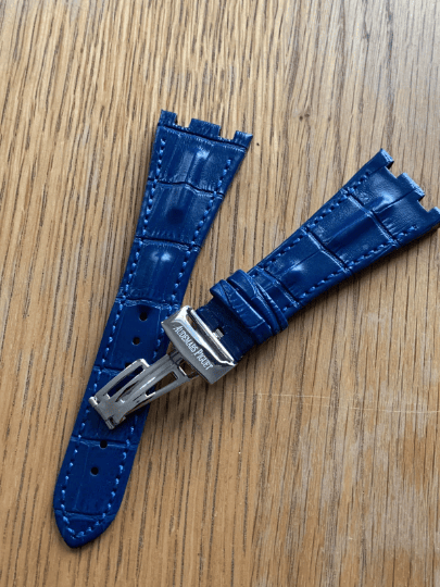 Image of 28MM Audemars Piguet Royal Oak Genuine Leather Strap  AP Clasp  Audemars Piguet Watches
