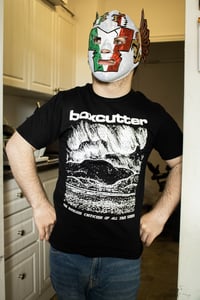 Image 3 of boxcutter—"the ruthless criticism of all that exists" T-shirt