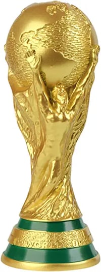 2022 World Cup Trophy Replica in Real Size 14.1" 10.6" 8.3", Premium Quality Resin Made, Football So