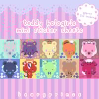Image 1 of Teddy Hologirls Mini-Sticker Sheets