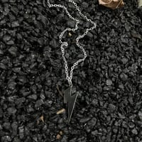 Image 5 of Steel Lightning Bolt Pendant and chain