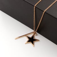Image 3 of Blackstar Design Pendant Rose Gold chain
