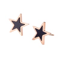 Image 1 of Blackstar Rose Gold Stud Earrings