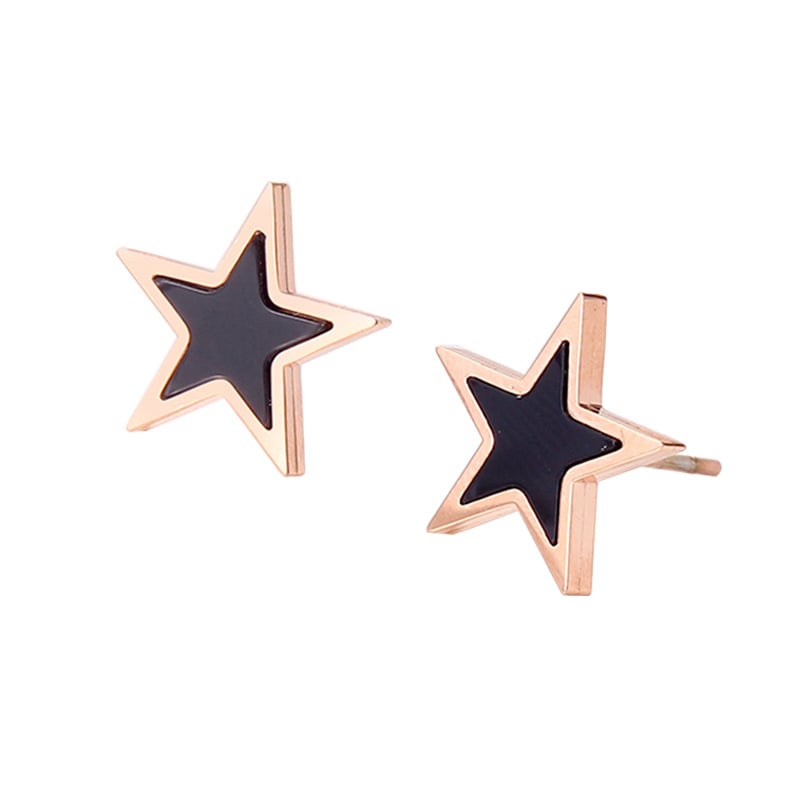 Blackstar Rose Gold Stud Earrings