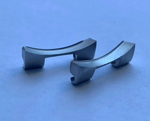 Image of rare pair of 20mm lugs ,for fortis flieger/cockpit and various other watch straps ,matt finish