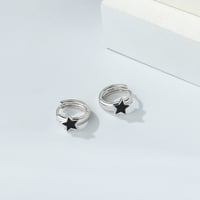 Image 5 of Bowie Blackstar Hoop Earrings