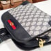 Image of Vtg Gucci Blue Monogram Shoulder Bag.