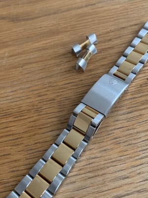 Image of ROLEX New 20mm 2/tone curved lugs Gents watch strap.,,Daytona,Submariner, jubilee,,