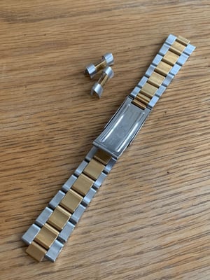 Image of ROLEX New 20mm 2/tone curved lugs Gents watch strap.,,Daytona,Submariner, jubilee,,