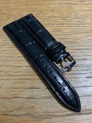 Image of ROLEX top quality 18mm genuine  leather gents watch strap  band stainless steel buckle daytona,