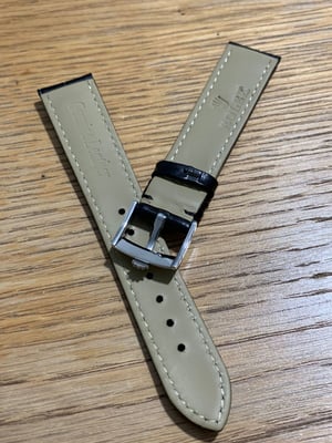 Image of ROLEX top quality 18mm genuine  leather gents watch strap  band stainless steel buckle daytona,