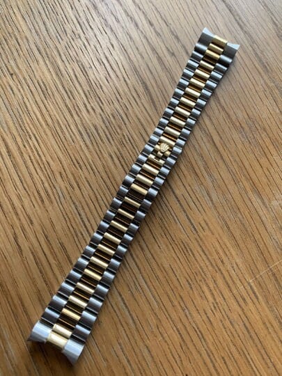 Image of ROLEX New 21mm 2/Tone curved lugs Gents watch strap.r,Oyster . daytona,oyster,submariner,
