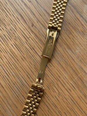 Image of ROLEX New 21mm Yellow gold plated curved lugs Gents watch strap,Jubliee . daytona,oyster,