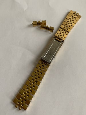 Image of ROLEX New 20mm Gold Plated curved lugs Gents watch strap.,,, jubilee,Submariner,Daytona