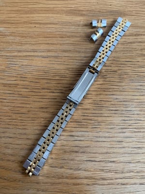 Image of ROLEX New 17mm 2/tone curved lugs Gents watch strap.,, Daytona,,jubilee,Submariner