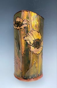 Image 1 of "Greater spearwort” flambé lustre vase