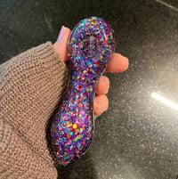 Image 1 of  Galaxy Freezable Glitter Glass Pipe 