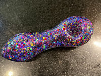 Image 2 of  Galaxy Freezable Glitter Glass Pipe 