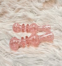 Image 4 of PINK Girly Glass One Hitter Pipe 