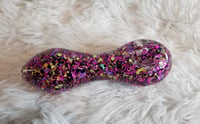 Image 4 of  Pink Girly Glitter Glass Pipe  Color Changing Pipe