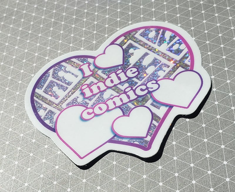 I <3 Indie Comics Holographic Sticker