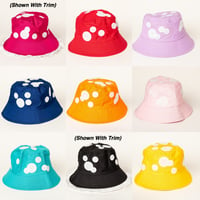 Image 3 of Bucket Mushroom Hat With Trim AVAILABLE IN 9 COLORS