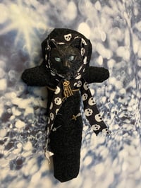 Lucky Black Cat With Kitty Charm by Ugly Shyla 