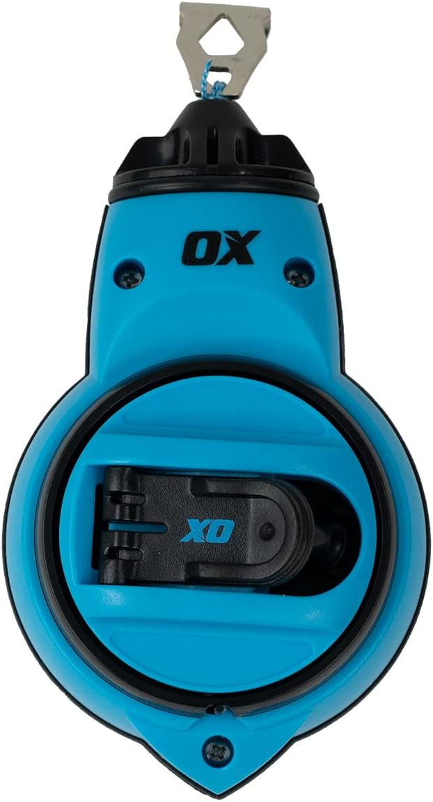 Image of OX TOOLS Trade Heavy Duty Chalk Reel | 100ft / 30m | Small Chalk Line | Straight Line Reel | Thin Li