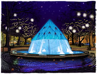 Image 1 of The Canberra Times Fountain Digital Print