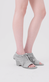 Image 4 of Grey Wedge Heel Sandal “HOODIE#2”