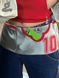 Image 3 of Grey-Red Sporty Waist Bag