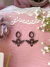 Image 1 of Bee Dangles (Black)