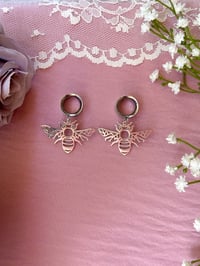 Image 3 of Bee Dangles (Silver)