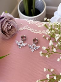 Image 1 of Bee Dangles (Silver)