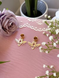 Image 1 of Bee Dangles (Gold)