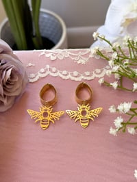 Image 3 of Bee Dangles (Gold)
