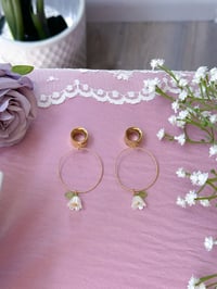 Image 1 of Lily Hoops (Gold)