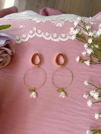Image 4 of Lily Hoops (Gold)